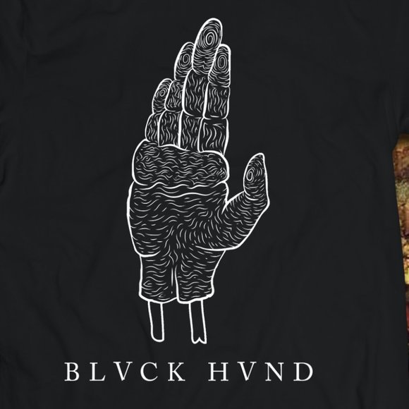 Black Hand Black Vintage Painting Tee - Picture 2 of 2